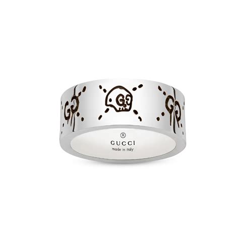 Gucci Ghost YBC455318001 9mm Silver Band .